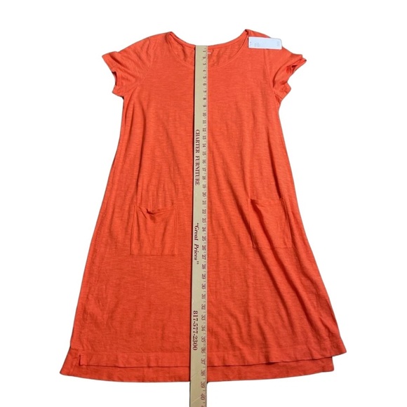 Eileen Fisher Orange Sheath Dress with Dolman Sleeves - Picture 4 of 8